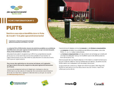 Cover for: Fiche d&rsquo;information 02 Puits