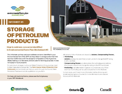 Cover for: Infosheet #05 Storage of Petroleum Products
