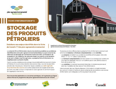 Cover for: Fiche d&rsquo;information 05 Stockage des produits pétroliers