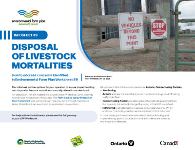 Cover for: Infosheet #09 Disposal of Livestock Mortalities