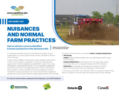 Cover for: Infosheet #12 Nuisances and Normal Farm Practices