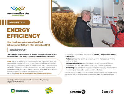 Cover for: Infosheet #14 Energy Efficiency
