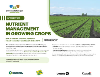 Cover for: Infosheet #16 Nutrient Management in Growing Crops