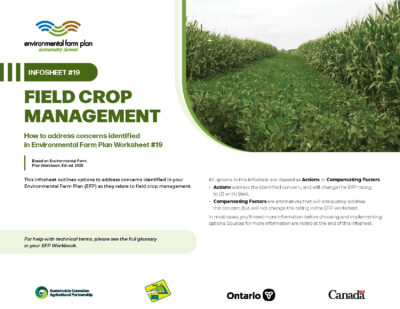 Cover for: Infosheet #19 Field Crop Management