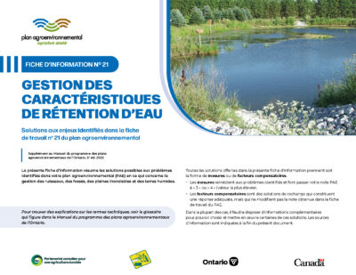 Cover for: Fiche d&rsquo;information 21 Gestion des ruisseaux des fossés et de la plaine inondable