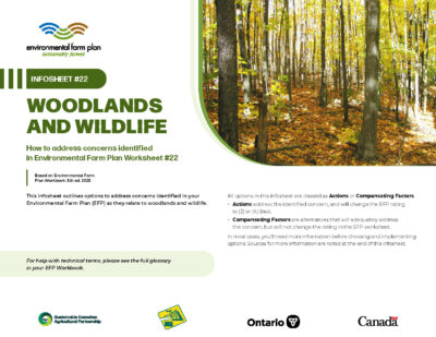 Cover for: Infosheet #22 Woodlands and Wildlife